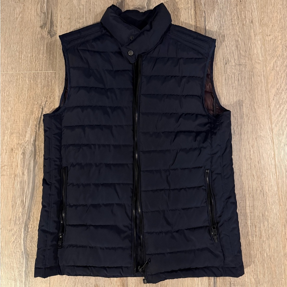 Zara Mens Puffer Vest - Mens Medium - Navy Blue